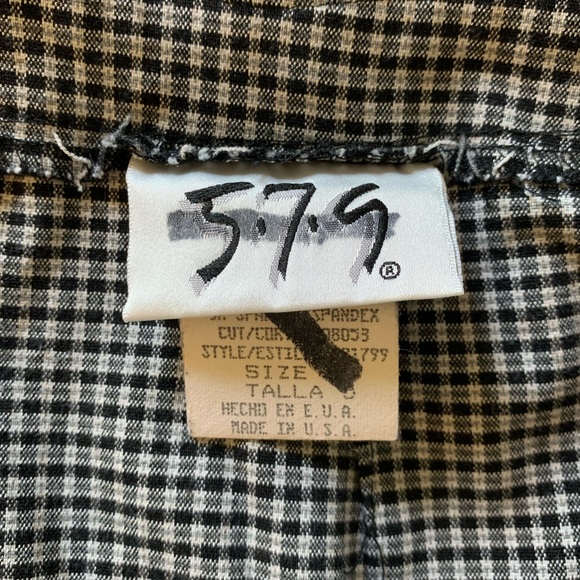 Black and White Gingham Mini Skirt - Picture 4 of 4